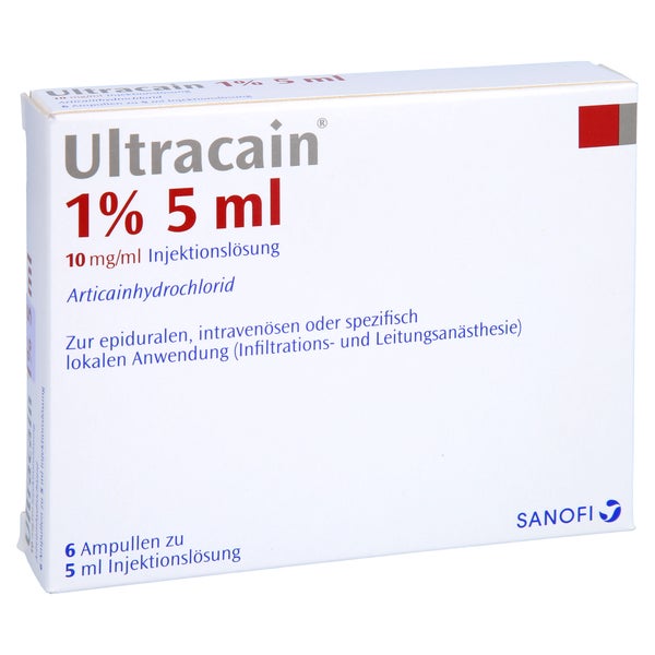 ULTRACAIN 1% Injektionslösung in einer Ampulle 6X5 ml