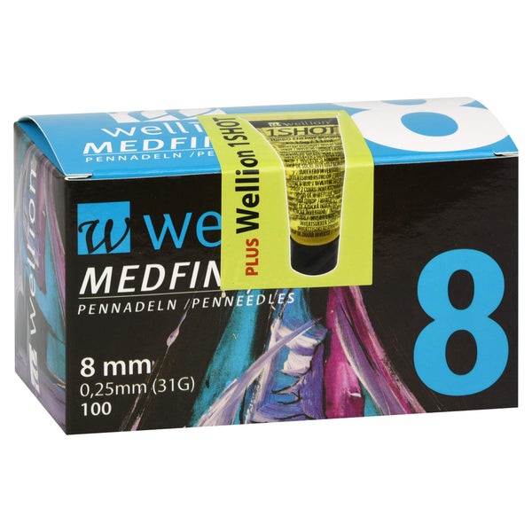Wellion Medfine plus Pen-Nadeln 8 mm 100 St