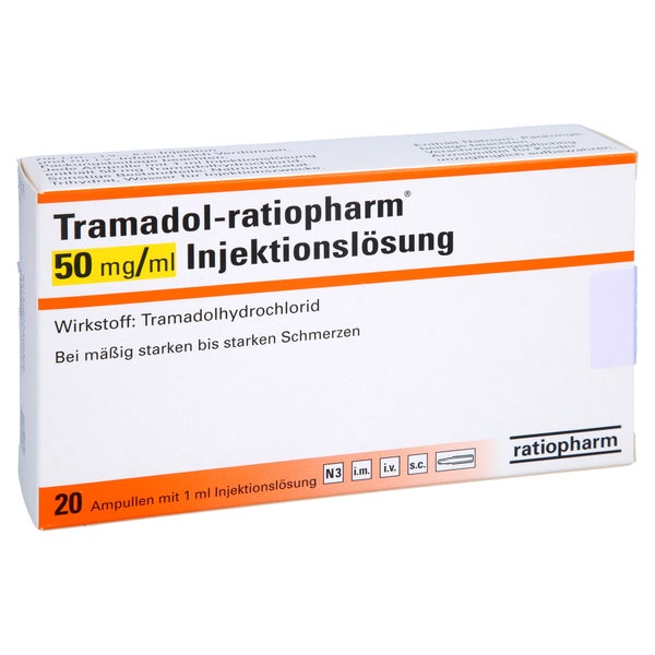 TRAMADOL-ratiopharm 50 mg/ml Injektionslösung Amp. 20 St