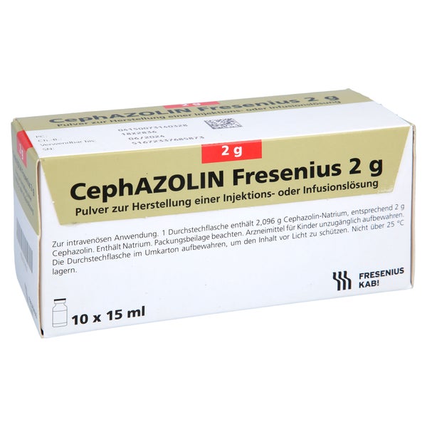 CEPHAZOLIN 2 g Fresenius Plv.z.Her.e.Inj.-/Inf.-L. 10 St