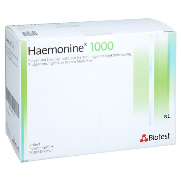 HAEMONINE 1000 Plv.u.Lösungsm.z.Her.e.Inj.-Lsg. 1 St