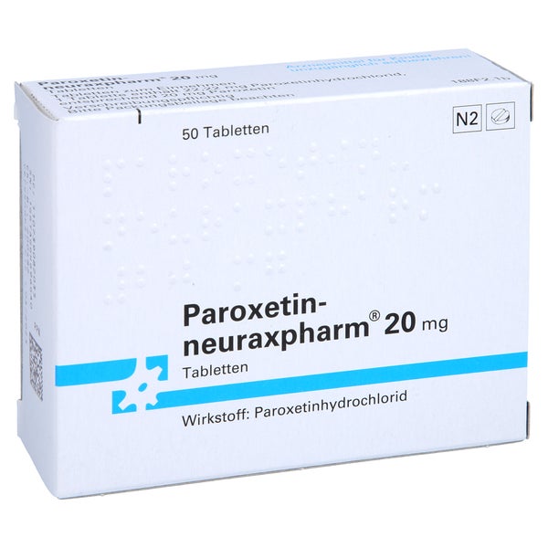 Paroxetin-neuraxpharm 20 mg Tabletten 50 St