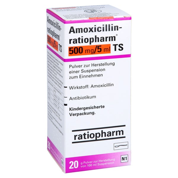 AMOXICILLIN-ratiopharm 500mg/5ml TS 100 ml
