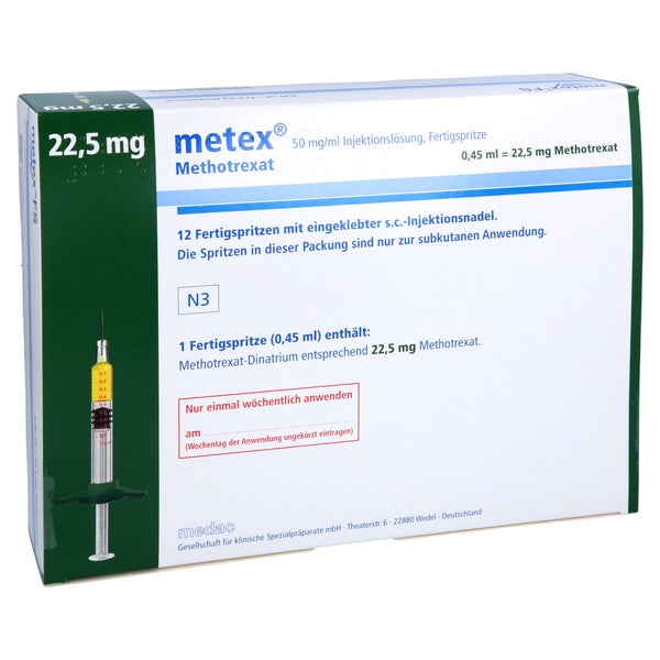 METEX FS 22,5 mg (50mg/ml) Inj.-Lösung Fertigspr. 12 St