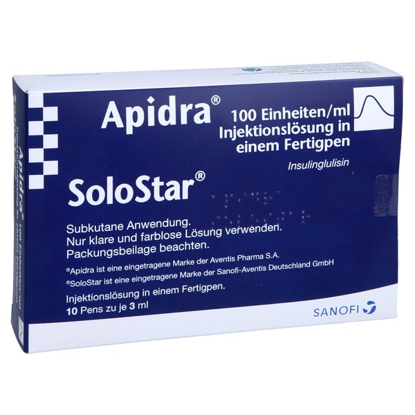 APIDRA 100 E/ml SoloStar Inj.-Lsg.i.e.Fertigpen 10X3 ml