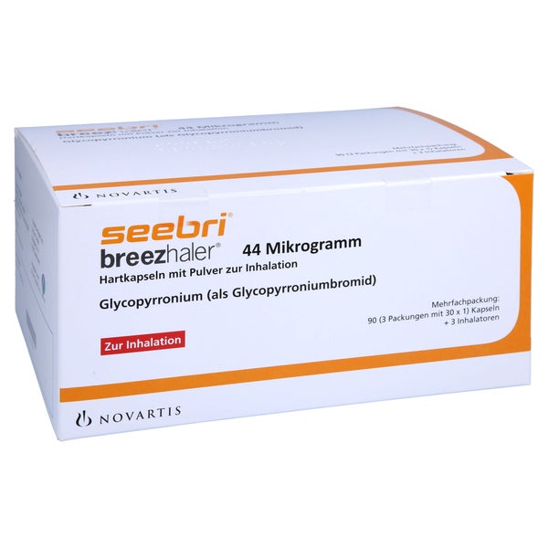 SEEBRI Breezhaler 44 Mikrogramm Hartk.m.Plv.z.Inh. 3X30 St