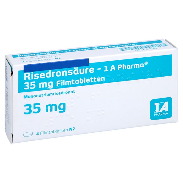 RISEDRONSÄURE-1A Pharma 35 mg Filmtabletten 4 St