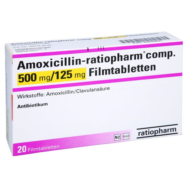 AMOXICILLIN-ratiopharm comp.500mg/125mg 20 St