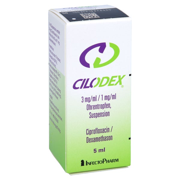 CILODEX 3 mg/ml 1 mg/ml Ohrentropfen Suspension 5 ml