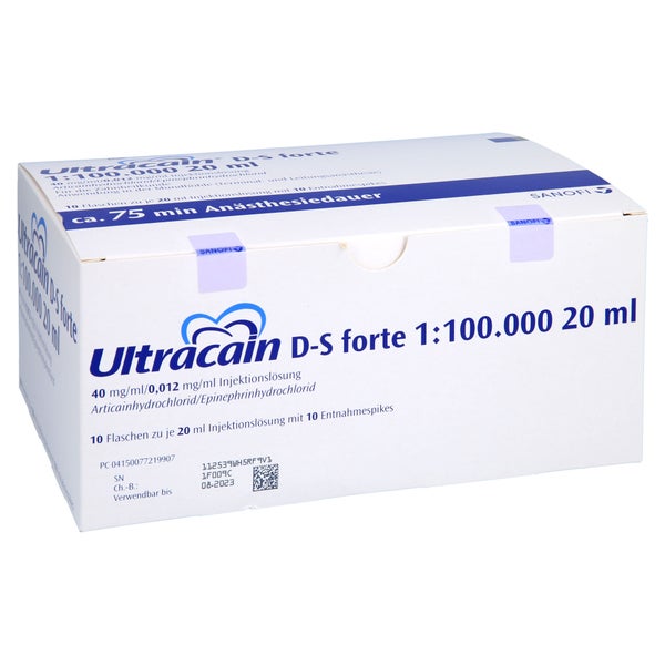 ULTRACAIN D-S forte 1:100.000 f.d.Zahnheilk.Dsfl. 10X20 ml