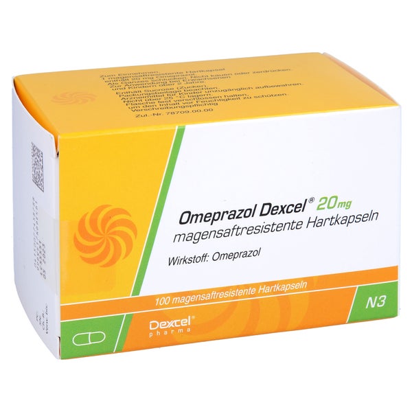OMEPRAZOL Dexcel 20 mg magensaftres.Hartkapseln 100 St