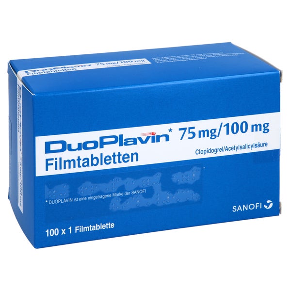 Duoplavin 75 Mg/100 mg Filmtabletten 100 St