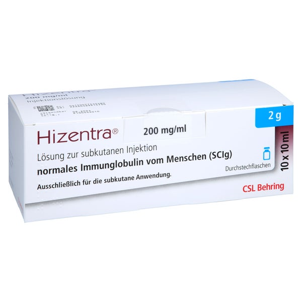 HIZENTRA 200 mg/ml Lsg.z.subkutanen Injektion 2 g 10X10 ml