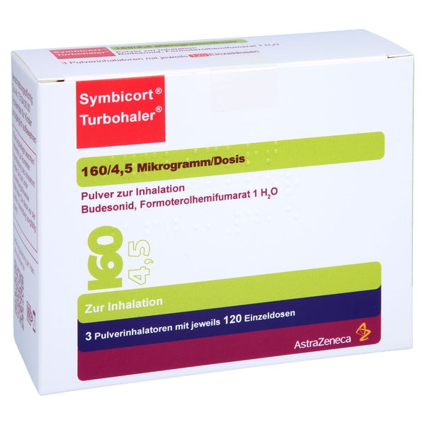 SYMBICORT Turbohaler 160/4,5 µg/Dosis 120 ED B 3 St