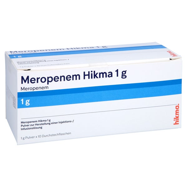 MEROPENEM Hikma 1 g Plv.z.Her.e.Inj.- od.Inf.-Lsg. 10 St