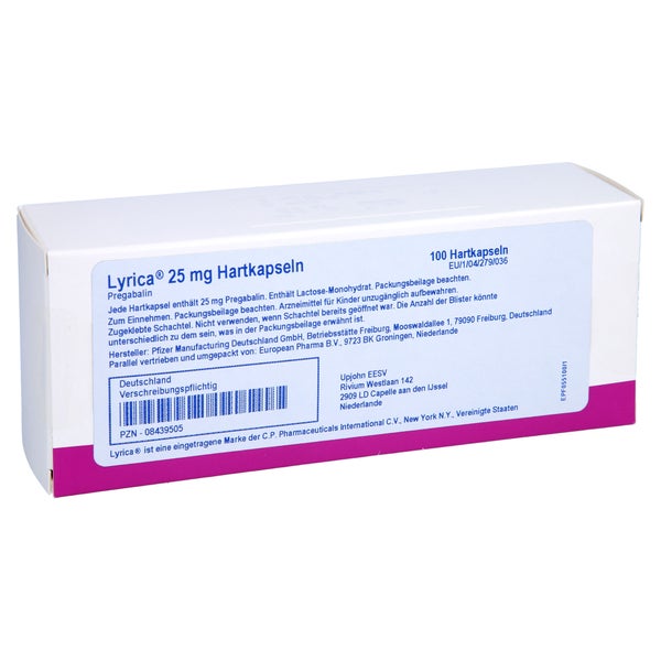 Lyrica 25 mg Hartkapseln 100 St