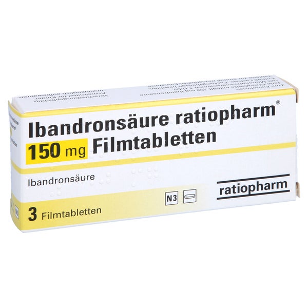 IBANDRONSÄURE-ratiopharm 150 mg Filmtabletten 3 St