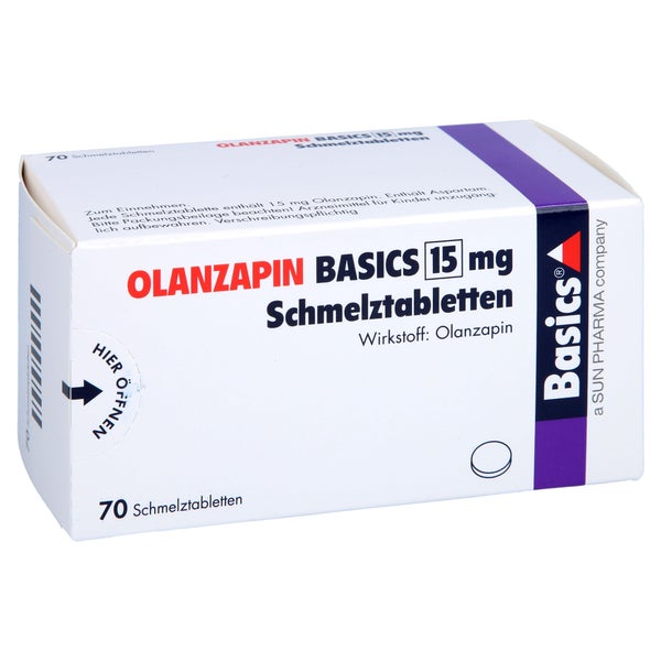 Olanzapin Basics 15 mg Schmelztabletten 70 St
