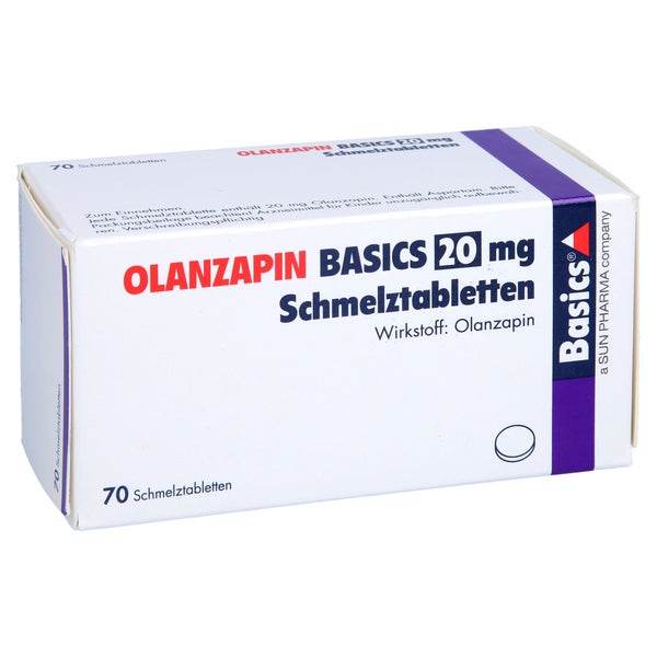 Olanzapin Basics 20 mg Schmelztabletten 70 St
