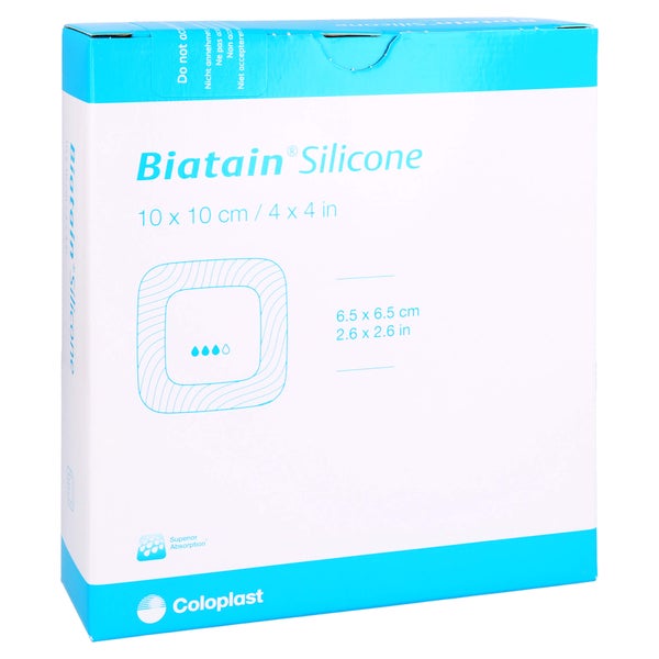 Biatain Silikon Schaumverband 10x10 cm 10 St