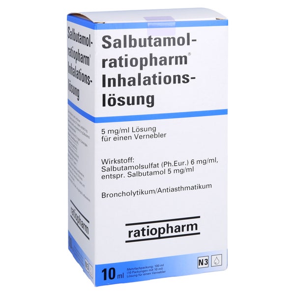 SALBUTAMOL-ratiopharm Lösung f.e.Vernebler 10X10 ml