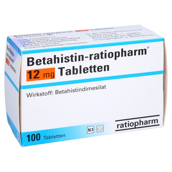 Betahistin-ratiopharm 12 mg Tabletten 100 St