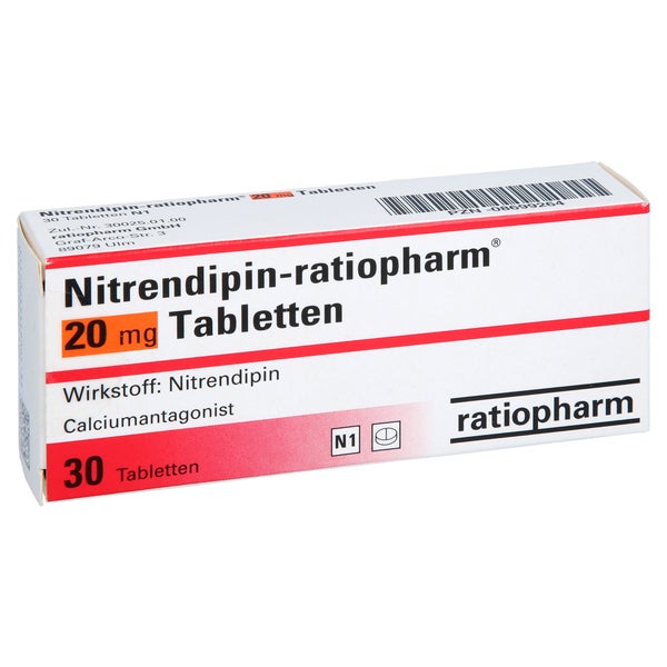 Nitrendipin-ratiopharm 20 mg Tabletten 30 St