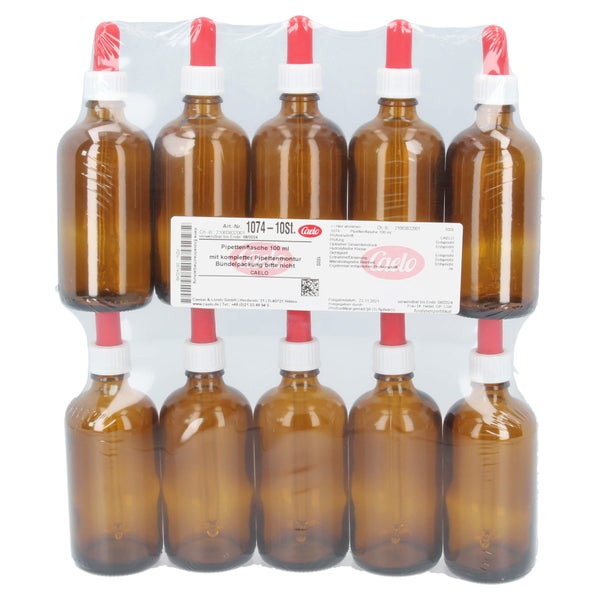 Pipettenflasche 100 ml m.kompl.Pipettenm 10 St