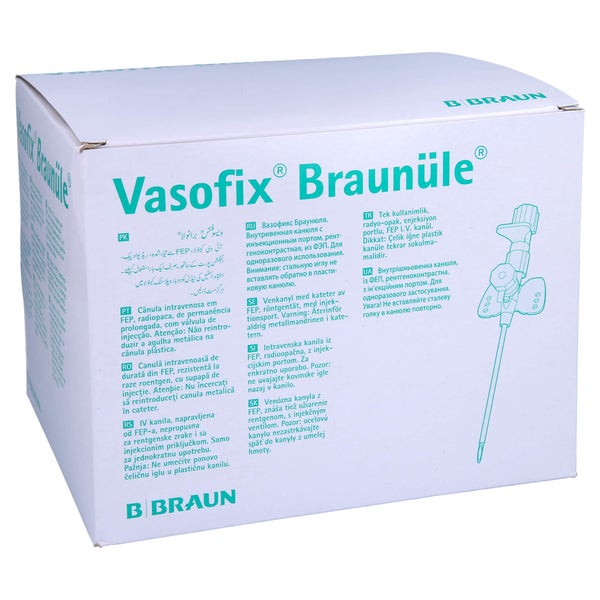 Vasofix Braunüle 20 G 33 mm rosa 50 St