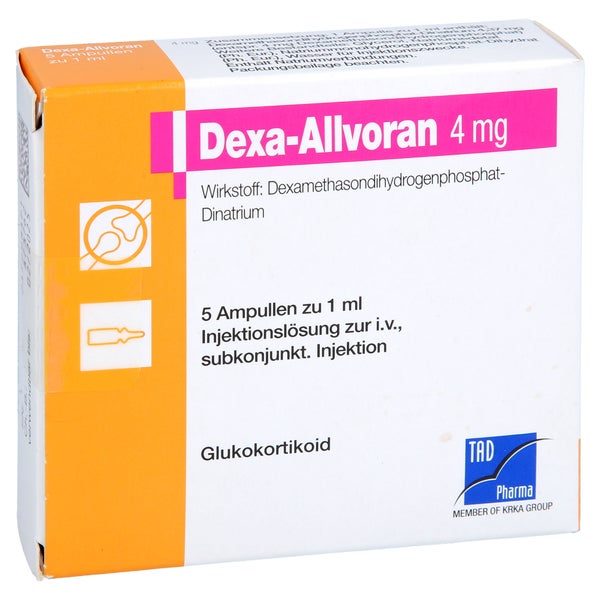 Dexa-allvoran 4 mg Injektionslösung 5X1 ml