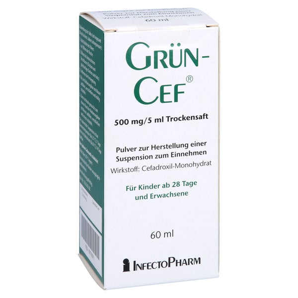 GRÜNCEF 500 mg/5 ml Trockensaft Plv.z.Susp.-Herst. 60 ml