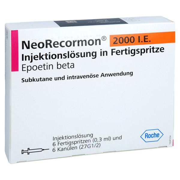 NEORECORMON 2.000 I.E. Injekt.-Lsg.i.e.Fertigspr. 6 St