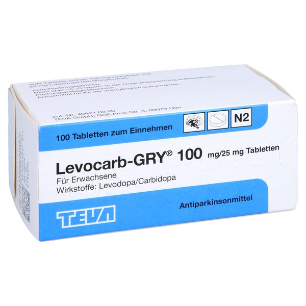 Levocarb Gry 100 mg/25 mg Tabletten 100 St