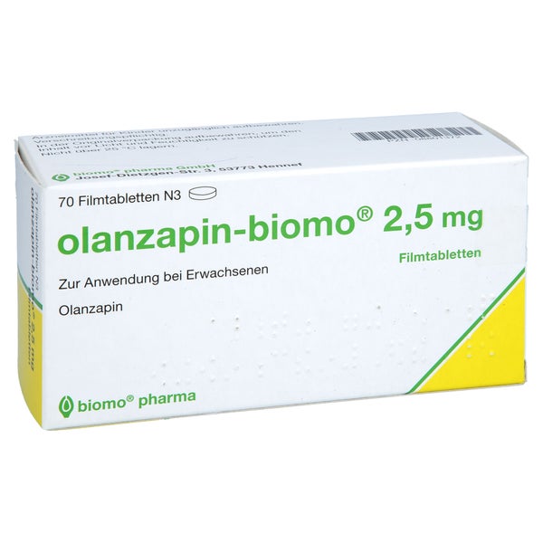Olanzapin-biomo 2,5 mg Filmtabletten 70 St