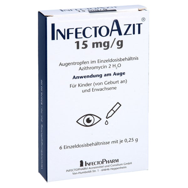 INFECTOAZIT 15 mg/g Augentropfen i.Einzeldosisbeh. 6X0,25 g
