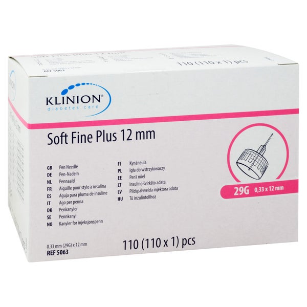 SOFT FINE plus Kanülen 12 mm 29 G 0,33 m 110 St
