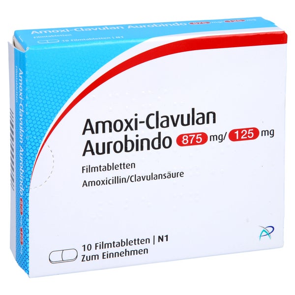 AMOXI CLAVULAN Aurobindo 875mg/125mg Filmtabletten 10 St