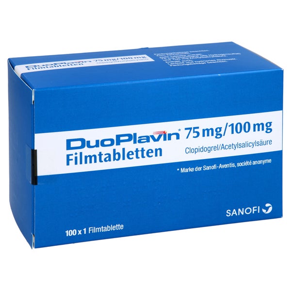 Duoplavin 75 Mg/100 mg Filmtabletten 100 St