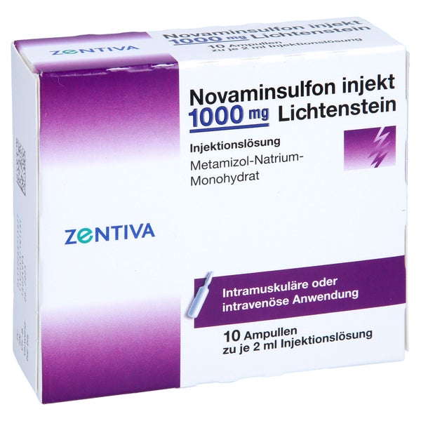 Novaminsulfon Injekt 1000 mg Ampullen 10X2 ml