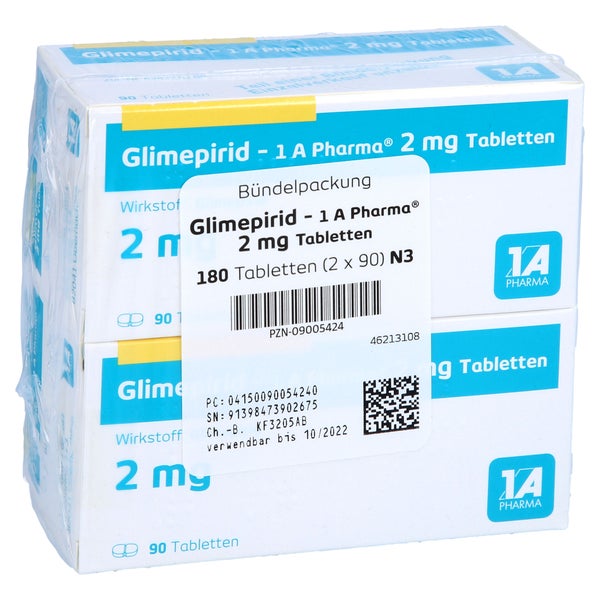 Glimepirid-1a Pharma 2 mg Tabletten 180 St