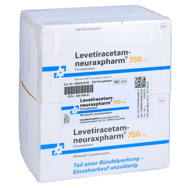 LEVETIRACETAM-neuraxpharm 750 mg Filmtabletten 200 St