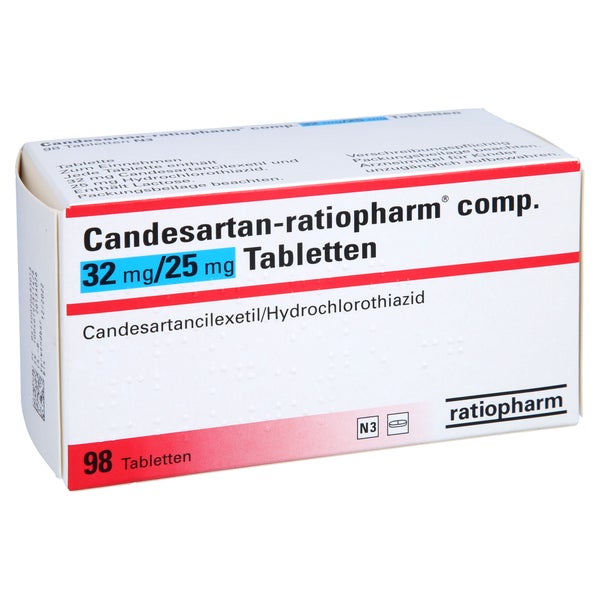 CANDESARTAN-ratiopharm comp. 32 mg/25 mg Tabletten 98 St