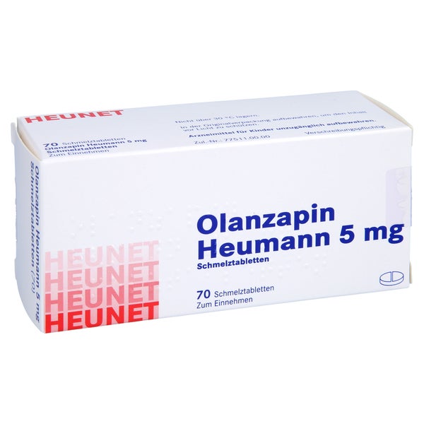 OLANZAPIN Heumann 5 mg Schmelztabletten Heunet 70 St