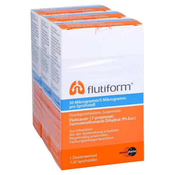 FLUTIFORM 50 µg/5 µg 3x120 Hub Dosieraerosol 3 St