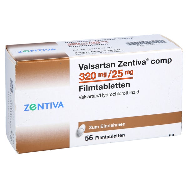 VALSARTAN Zentiva comp.320 mg/25 mg Filmtabletten 56 St