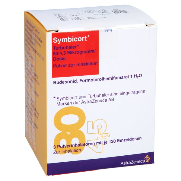 SYMBICORT Turbuhaler 80/4,5 µg/Dosis 120 ED 3 St