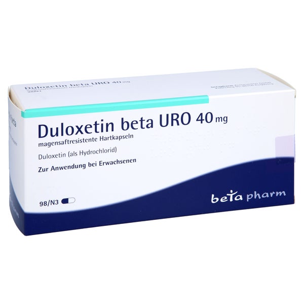 DULOXETIN beta URO 40 mg magensaftres.Hartkapseln 98 St