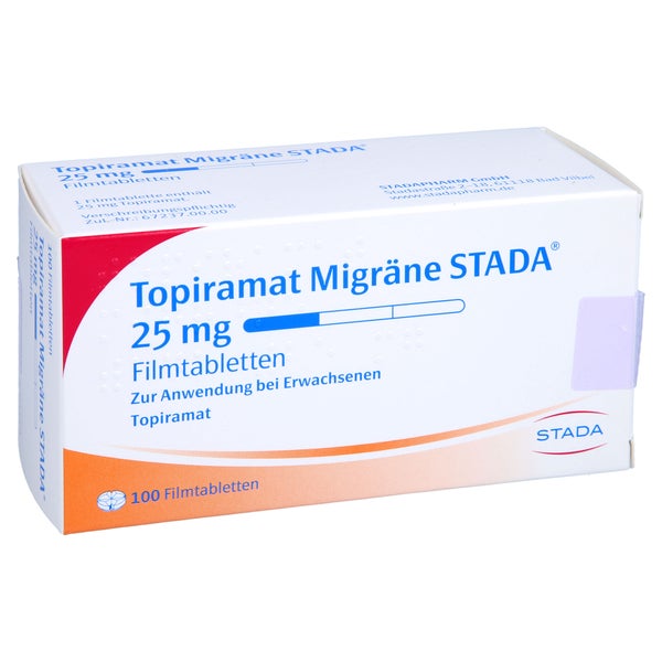 TOPIRAMAT Migräne STADA 25 mg Filmtabletten 100 St