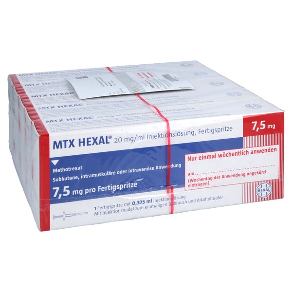 MTX HEXAL 7,5 mg (20 mg/ml) Inj.-Lsg.i.e.F.-Sp. 5 St