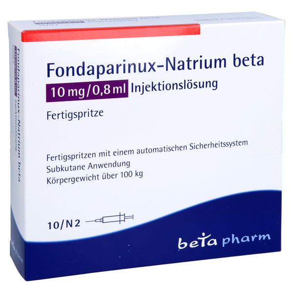 FONDAPARINUX-Natrium beta 10mg/0,8ml Inj.-L.F.-Sp. 10 St